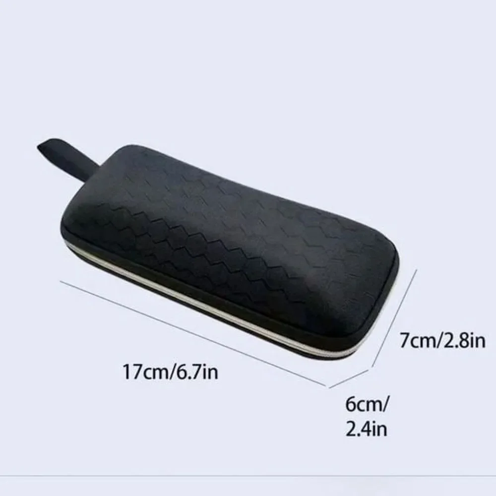 Black Honeycomb Pattern Eye Glasses Case